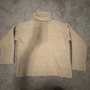 Ann Taylor Cozy Tan Turtleneck Sweater